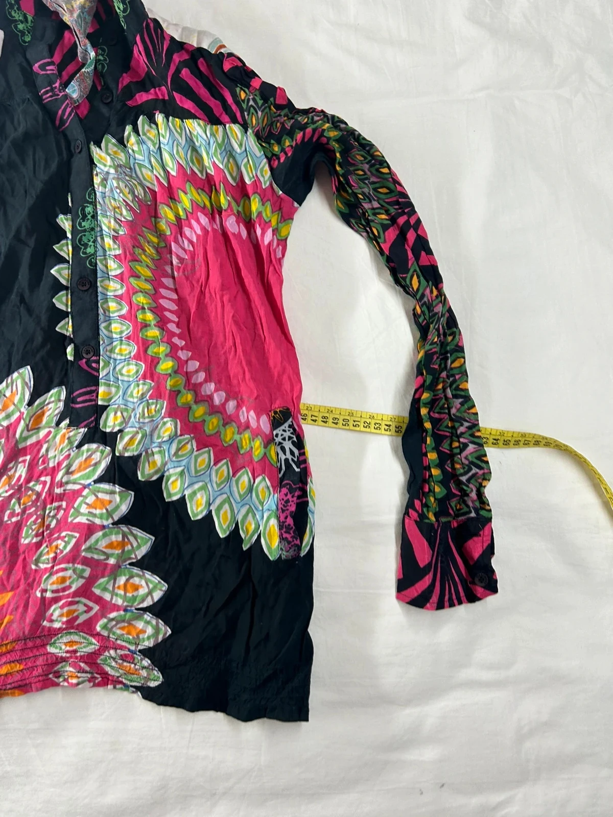 Desigual blouse met lange mouwen en multicolor vintage patroon – photo 5